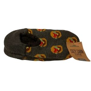 Northeast Outfitters Men's Cozy Cabin Slippers Sz L (8-12.5) Charcoal Non Slip